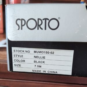 Sporto Nellie Black Shoes size 7.5M